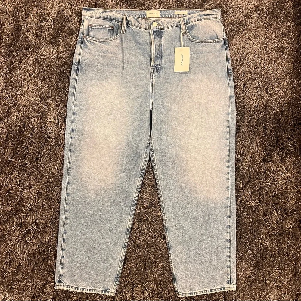 🌺NWT FRAME SLOUCHY STRAIGHT DENIM JEANS SIZE 34/18🌺 - Picture 3 of 8